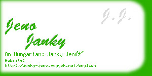 jeno janky business card